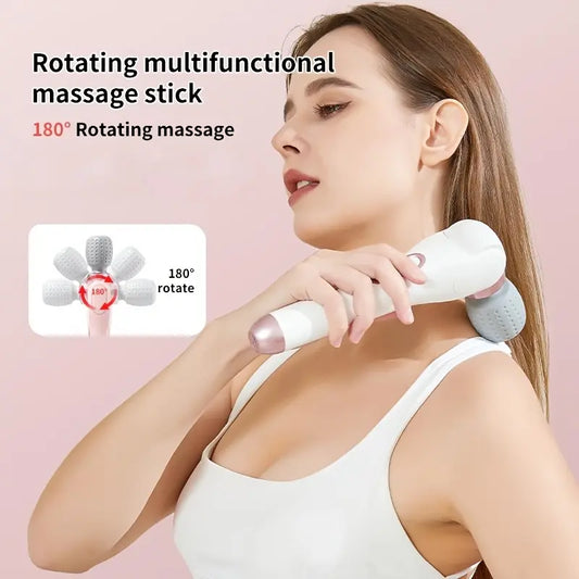 180° Foldable Massage Wand – Portable Full Body Massager with 5 Speed Settings